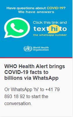 How to subscribe to the WHO WhatsApp bot on Android