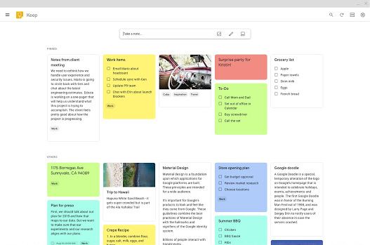 Are you super busy and suddenly some ideas came up and you have nowhere to record them? With Google Keep you can quickly save your ideas to access them at any time.