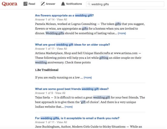 Quora a great tool for keyword research