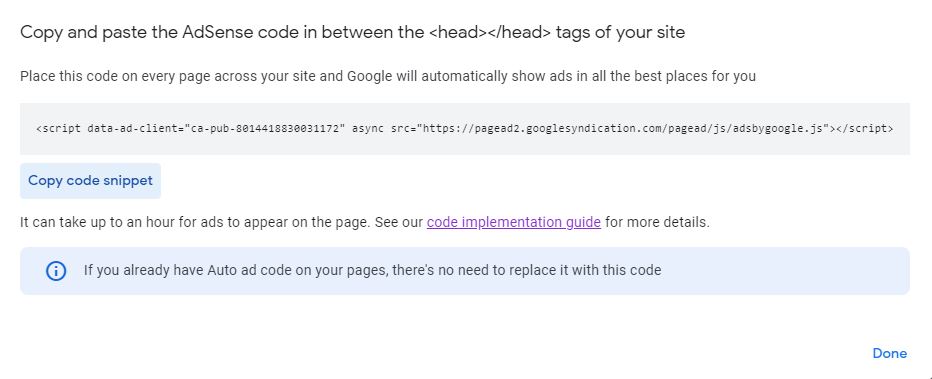 How to connect my website to Google AdSense?