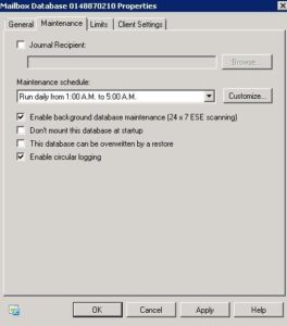 How to Configure Circular logging in Exchange Server 2010 - Trenovision