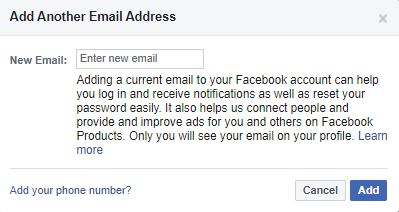 How to log into your Facebook with another email account